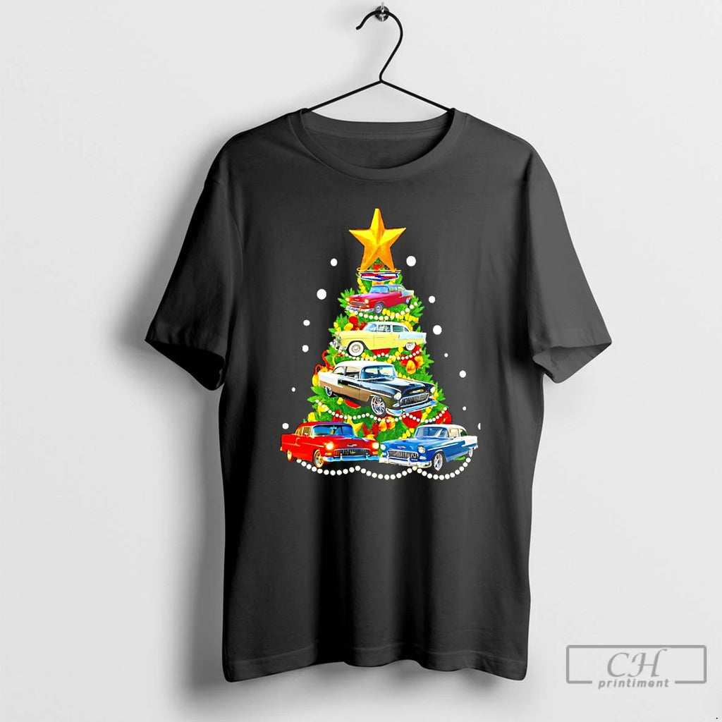Classic 1955 Chevy Christmas Tree T-Shirts, Hoodie, Sweatshirt | PopFlextees.com