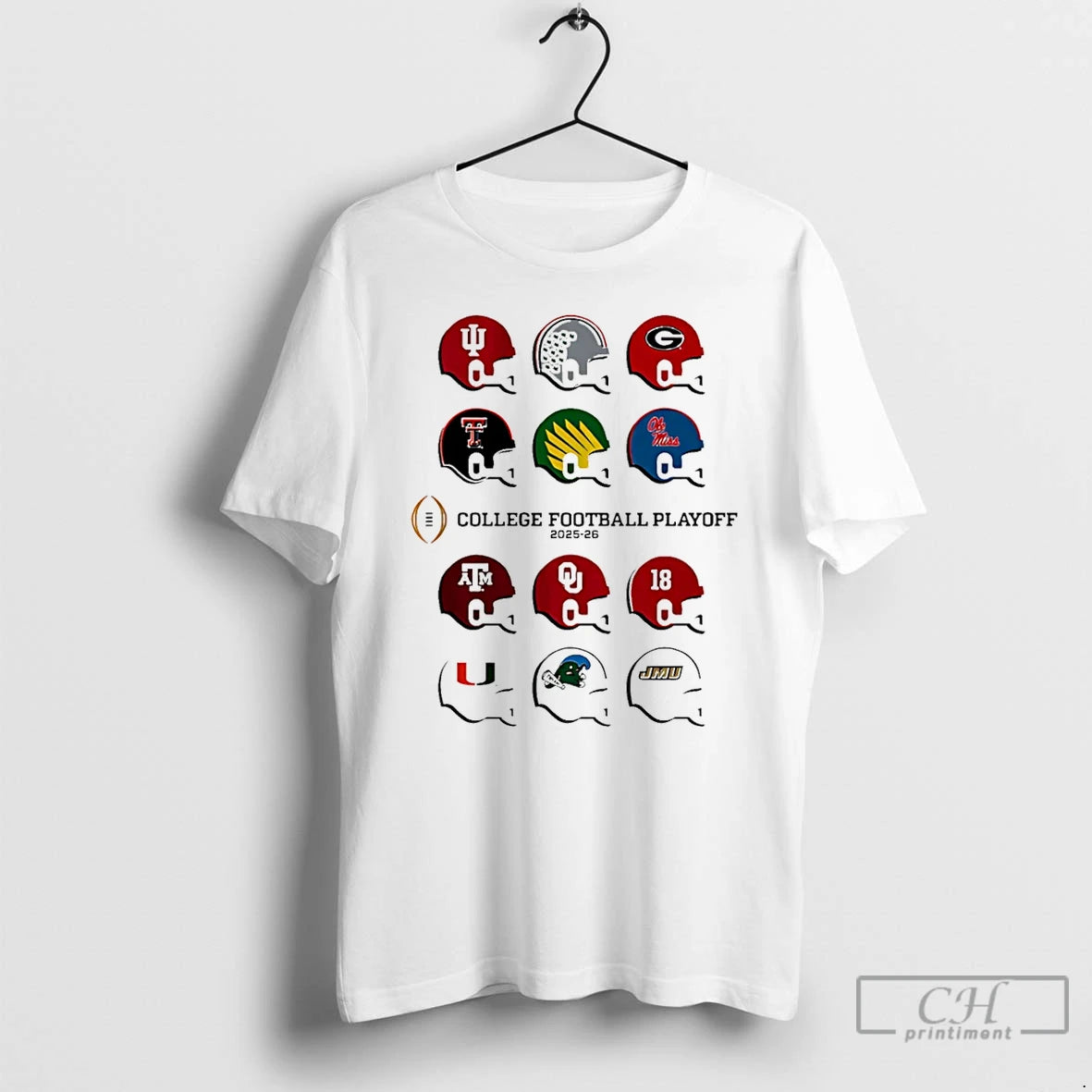 Classic 2025 College Football Playoff Field Toy Team Helmets T-Shirts, Hoodie, Sweatshirt | PopFlextees.com