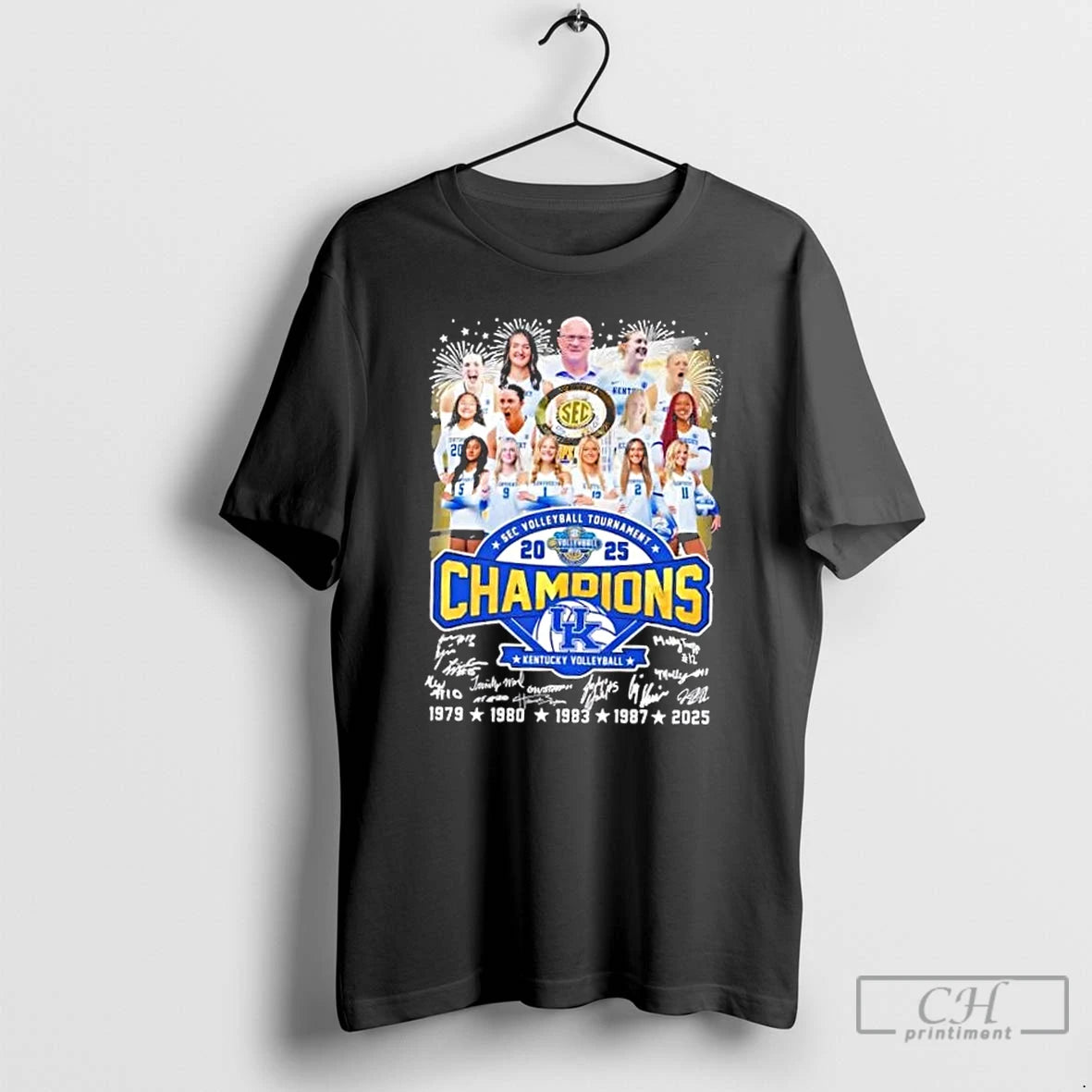 Classic 2025 Sec Volleyball Tournament Champions Kentucky Wildcats All Players Signatures T-Shirts, Hoodie, Sweatshirt