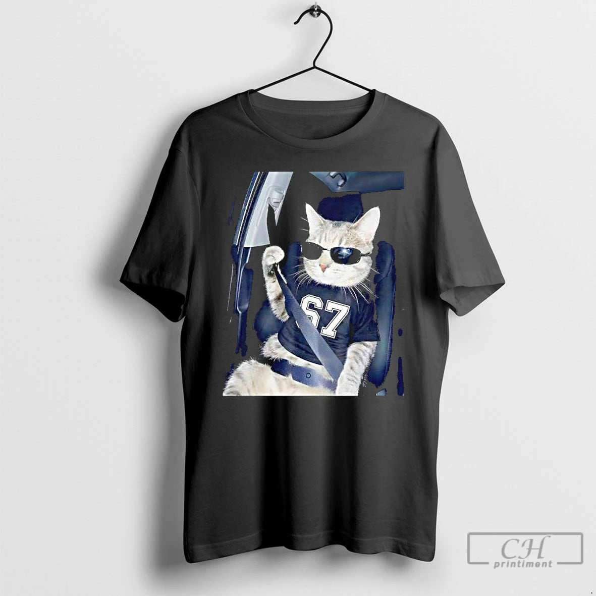 Classic 67 Cat Wearing Sunglasses Gen Alpha Funny Six Seven 6 7 Meme T Shirts Hoodie, Sweatshirt | PopFlextees.com