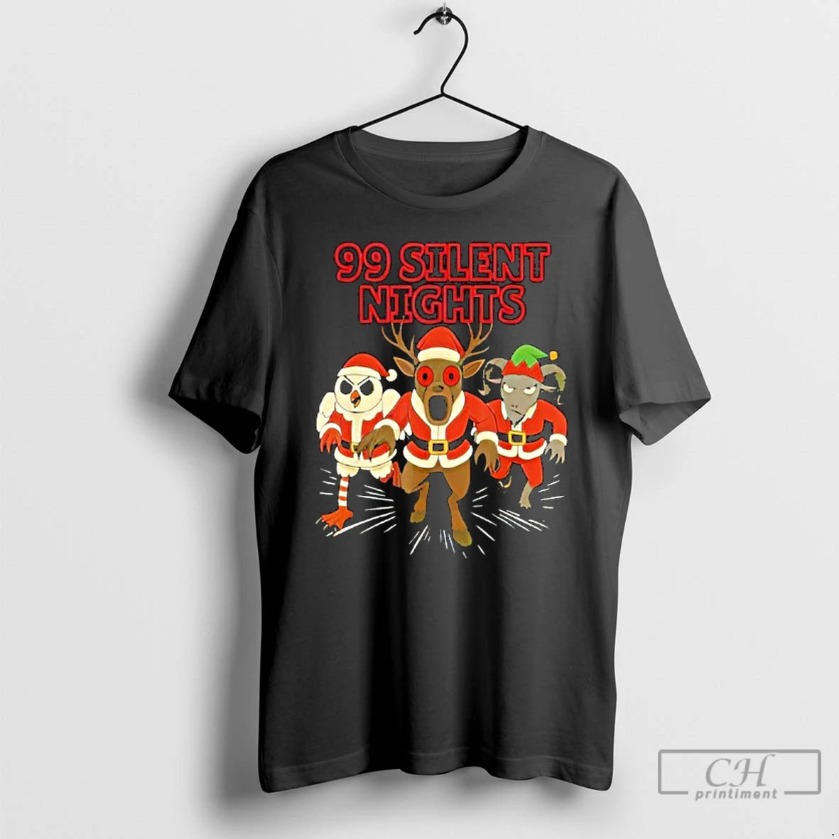 Classic 99 Silent Nights In The Forest Christmas Holiday For Gamers T-Shirts, Hoodie, Sweatshirt | PopFlextees.com