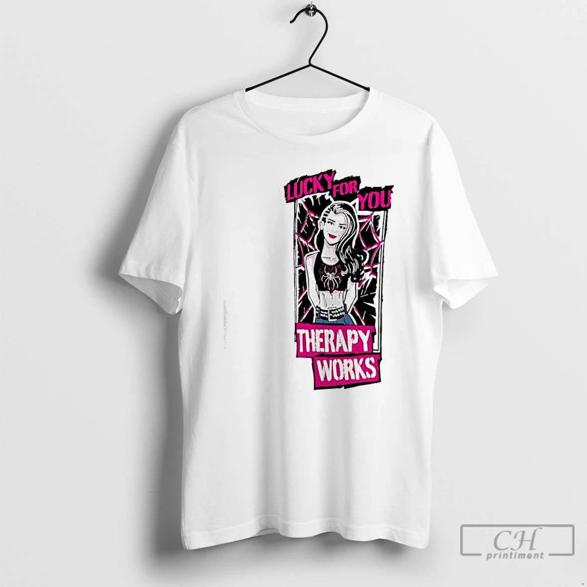 Classic Aj Lee Therapy Works Lucky For You Graphic T-Shirts, Hoodie, Sweatshirt | PopFlextees.com