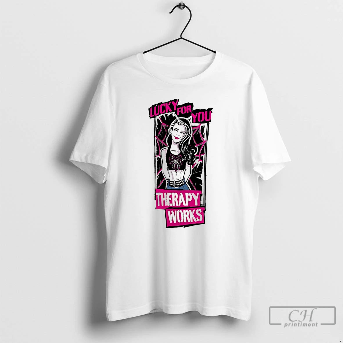 Classic Aj Lee Therapy Works Lucky For You T-Shirts, Hoodie, Sweatshirt | PopFlextees.com