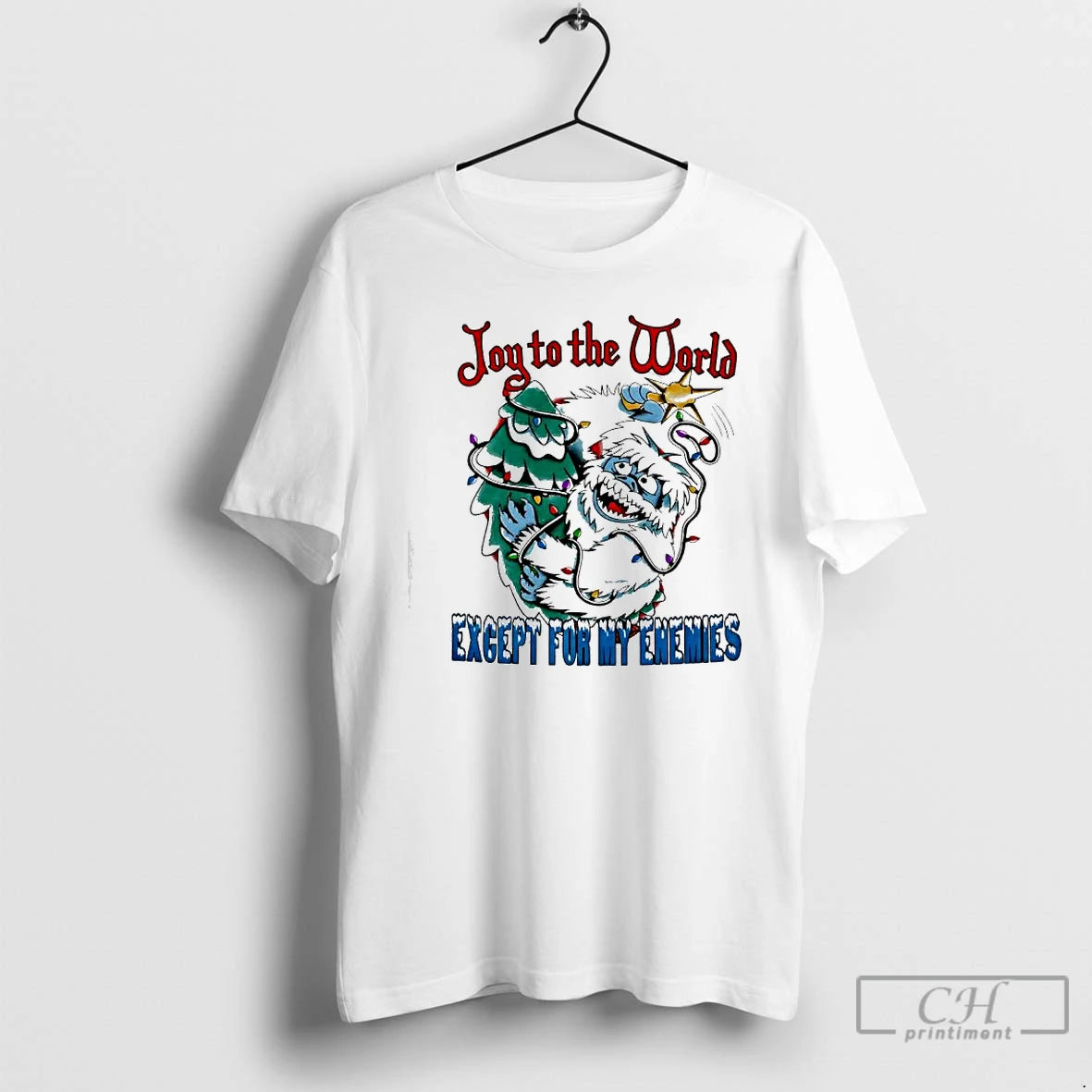Classic Abominable Snow Monster Joy To The World Except For My Enemies T Shirts Sweater Hoodie, Sweatshirt | PopFlextees.com