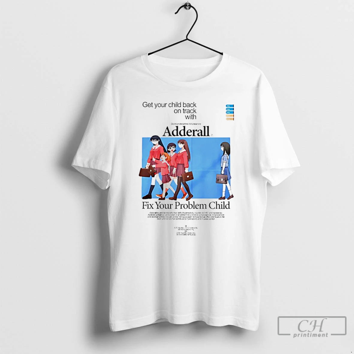 Classic Adderall Fix Your Problem Child Anime T-Shirts, Hoodie, Sweatshirt | PopFlextees.com