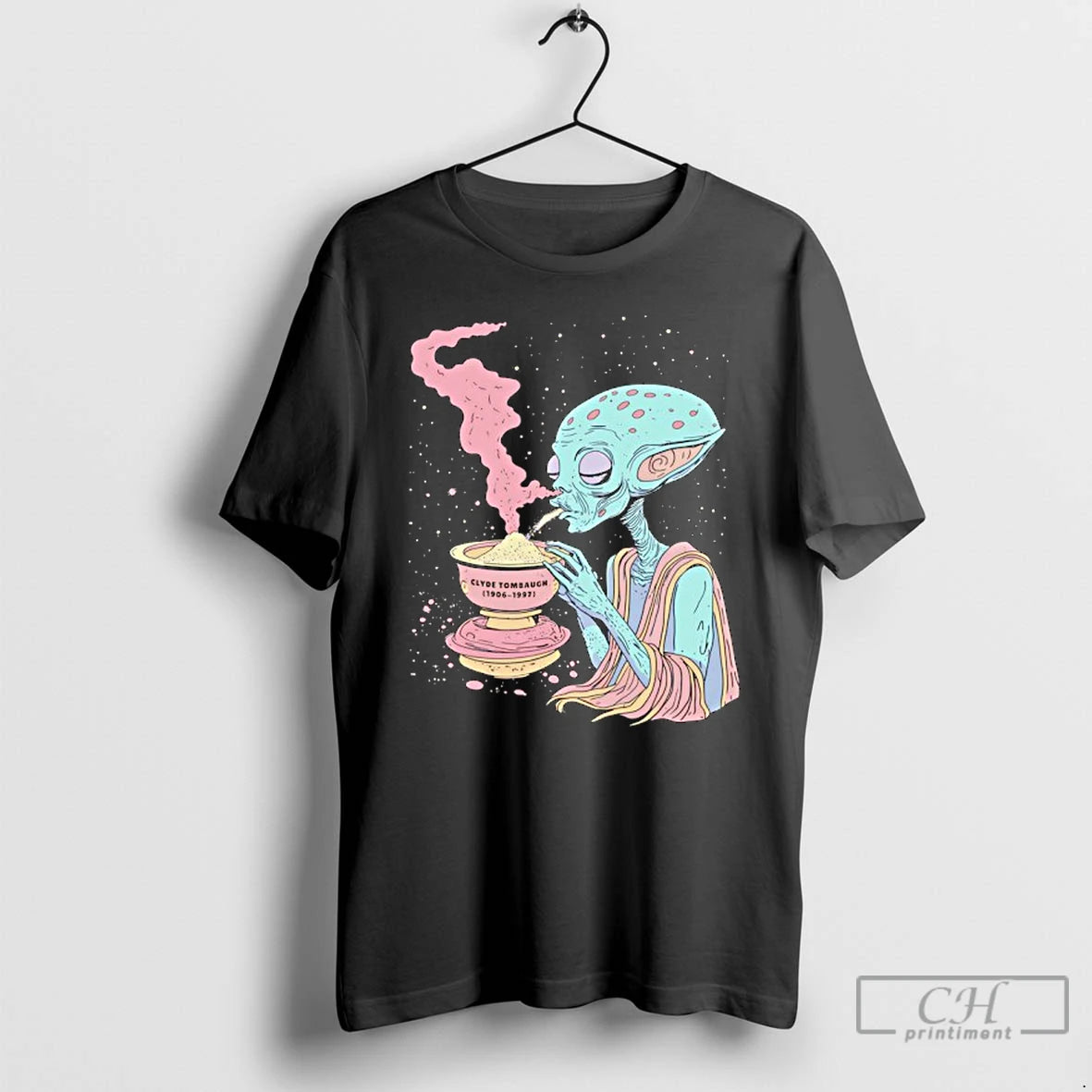 Classic Alien Inhale Smoke Clyde Tombaugh 1906 1997 T-Shirts, Hoodie, Sweatshirt | PopFlextees.com