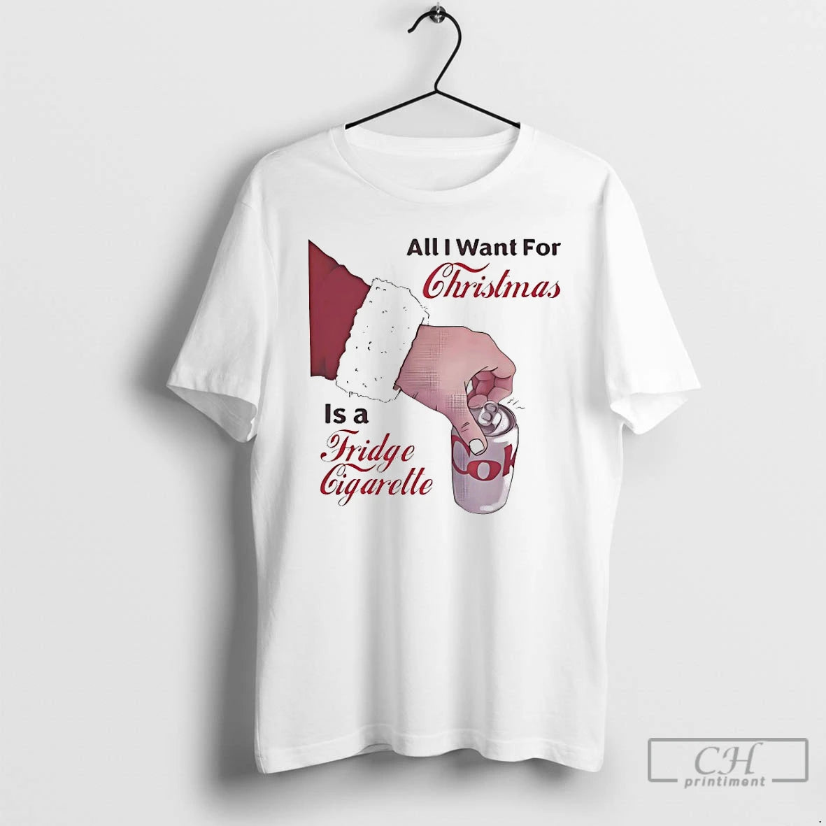 Classic All I Want For Christmas Is A Fridge Cigarette T-Shirts, Hoodie, Sweatshirt | PopFlextees.com