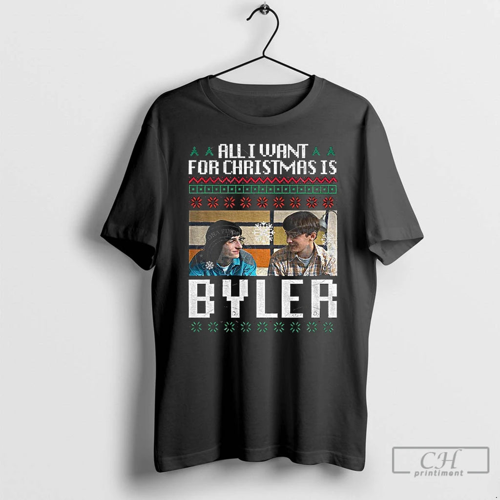 Classic All I Want For Christmas Is Byler Merry Christmas T-Shirts, Hoodie, Sweatshirt | PopFlextees.com