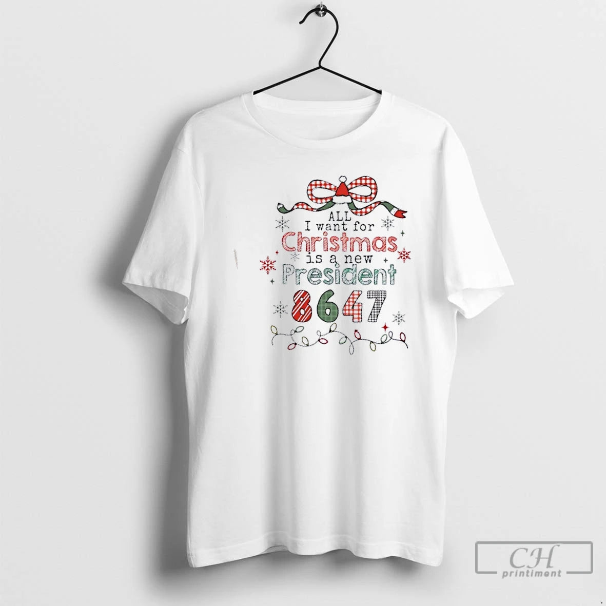 Classic All I Want For Christmas Is A New President 8647 T-Shirts, Hoodie, Sweatshirt | PopFlextees.com