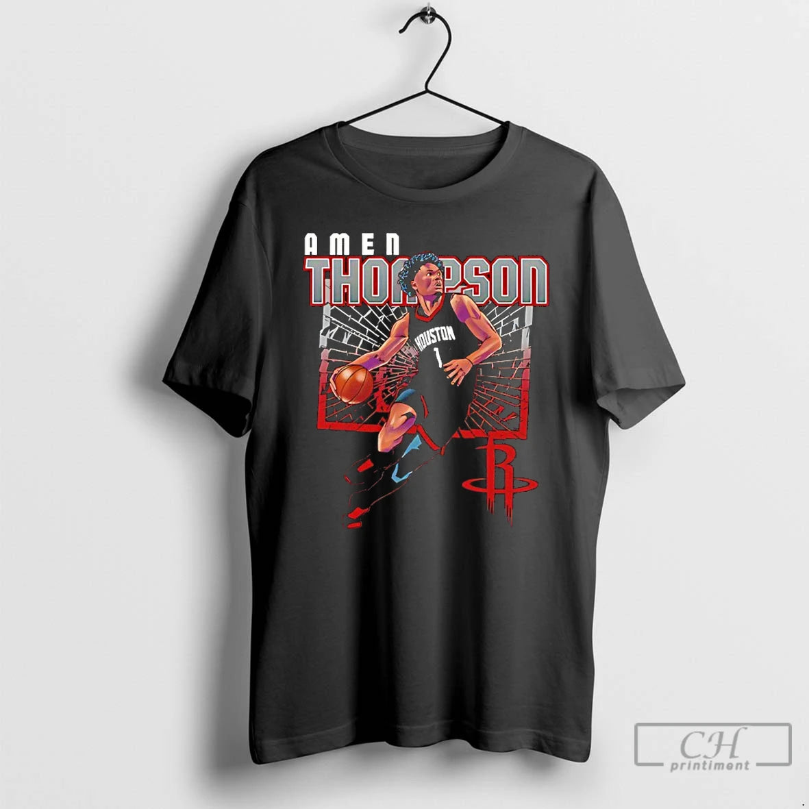Classic Amen Thompson Houston Rockets Basketball Player Shattered T-Shirts, Hoodie, Sweatshirt | PopFlextees.com