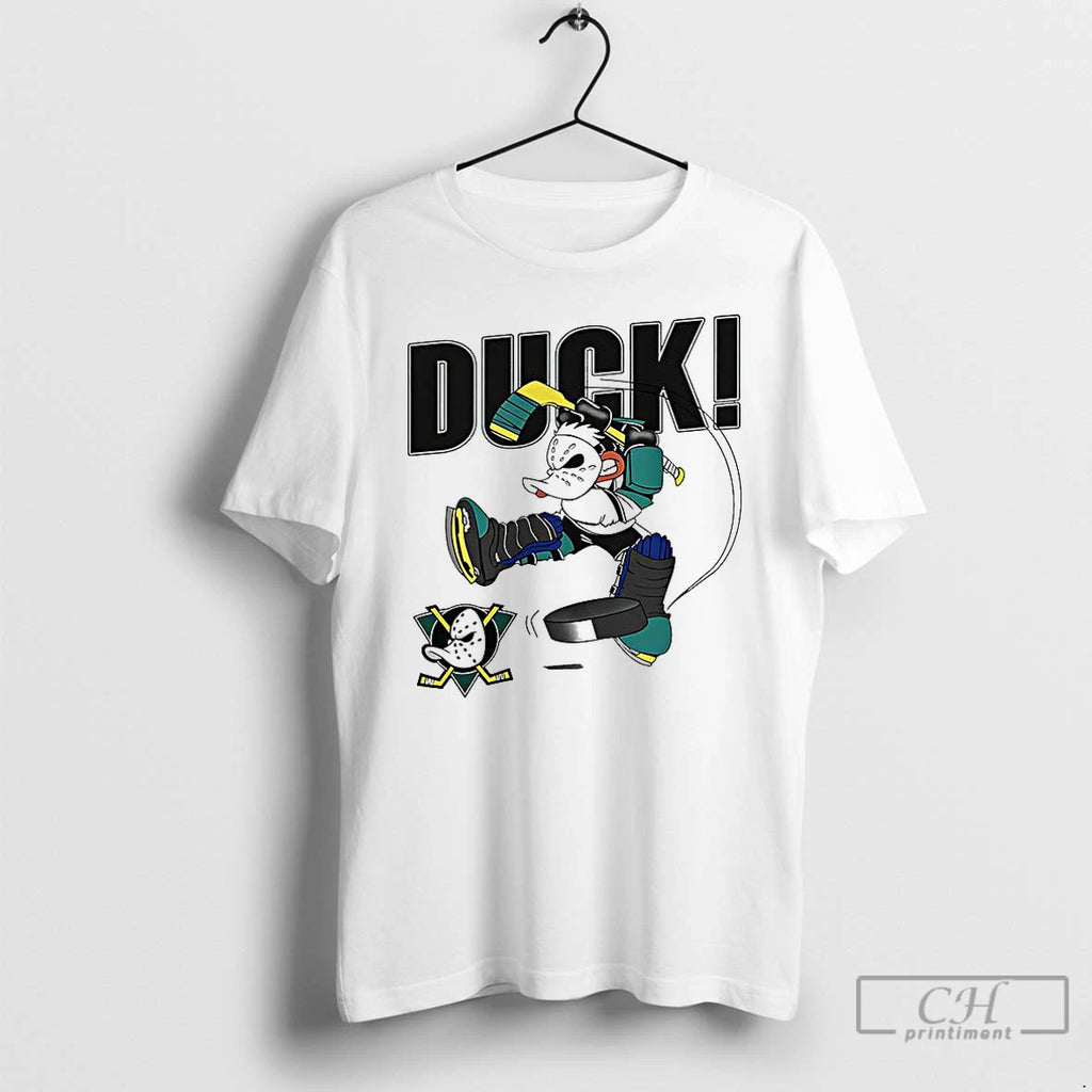 Classic Anaheim Mighty Ducks Mascot Playing Hockey 90s T-Shirts, Hoodie, Sweatshirt | PopFlextees.com
