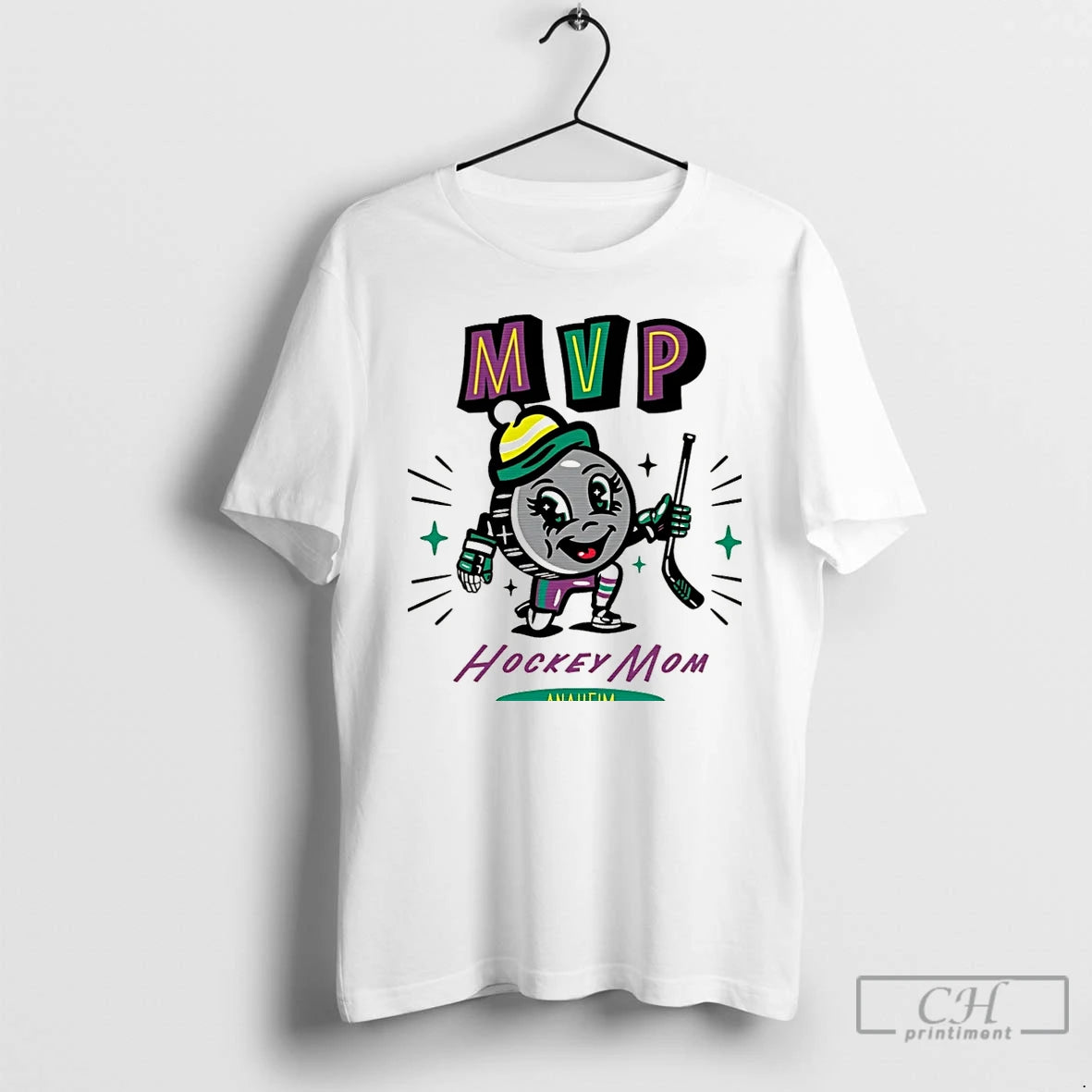 Classic Anaheim Hockey Mom Mvp 2025 Cartoon Christmas T-Shirts, Hoodie, Sweatshirt | PopFlextees.com