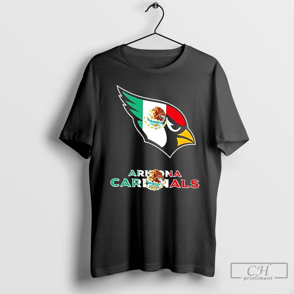 Classic Arizona Cardinals Football X Mexican Flag Logo T-Shirts, Hoodie, Sweatshirt | PopFlextees.com