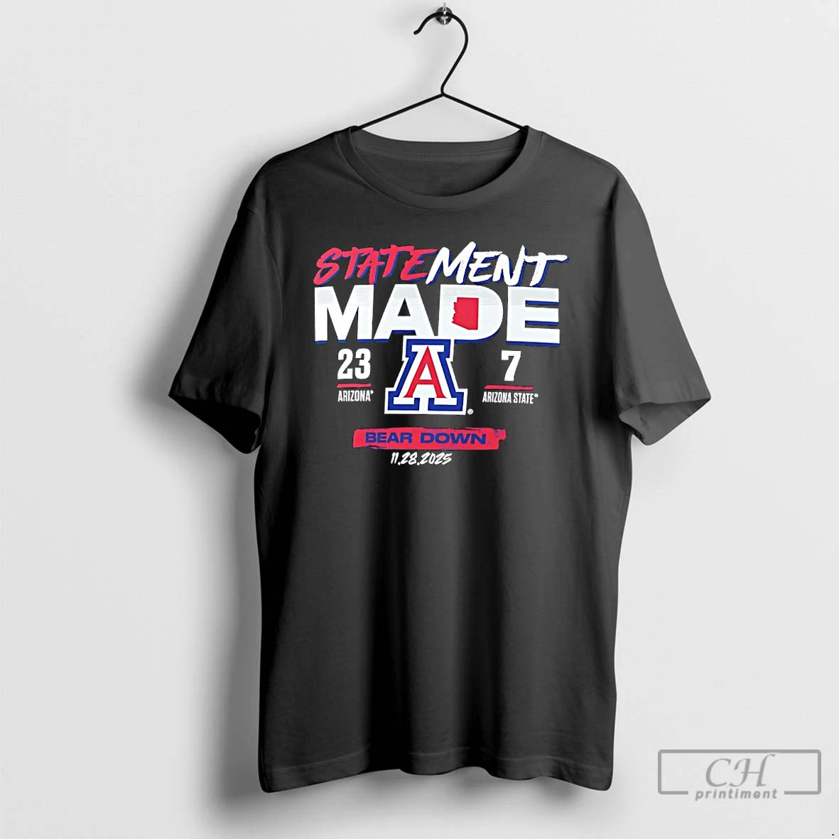 Classic Arizona Wildcats Vs Arizona State Sun Devils 2025 Statement Made Bear Down T Shirts Hoodie, Sweatshirt