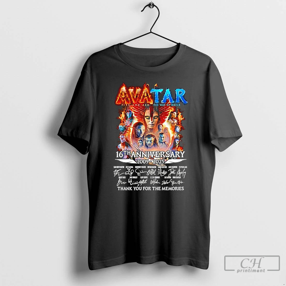 Classic Avatar Fire Ash Way Water 16th Anniversary 2009 2025 Thank You T-Shirts, Hoodie, Sweatshirt