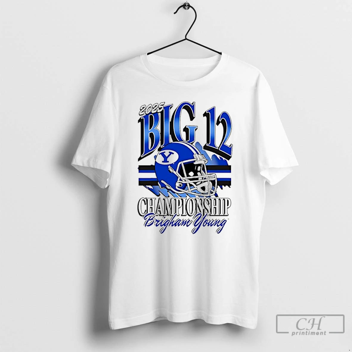 Classic Byu Cougars 2025 Big 12 Football Championship Helmet T-Shirts, Hoodie, Sweatshirt | PopFlextees.com