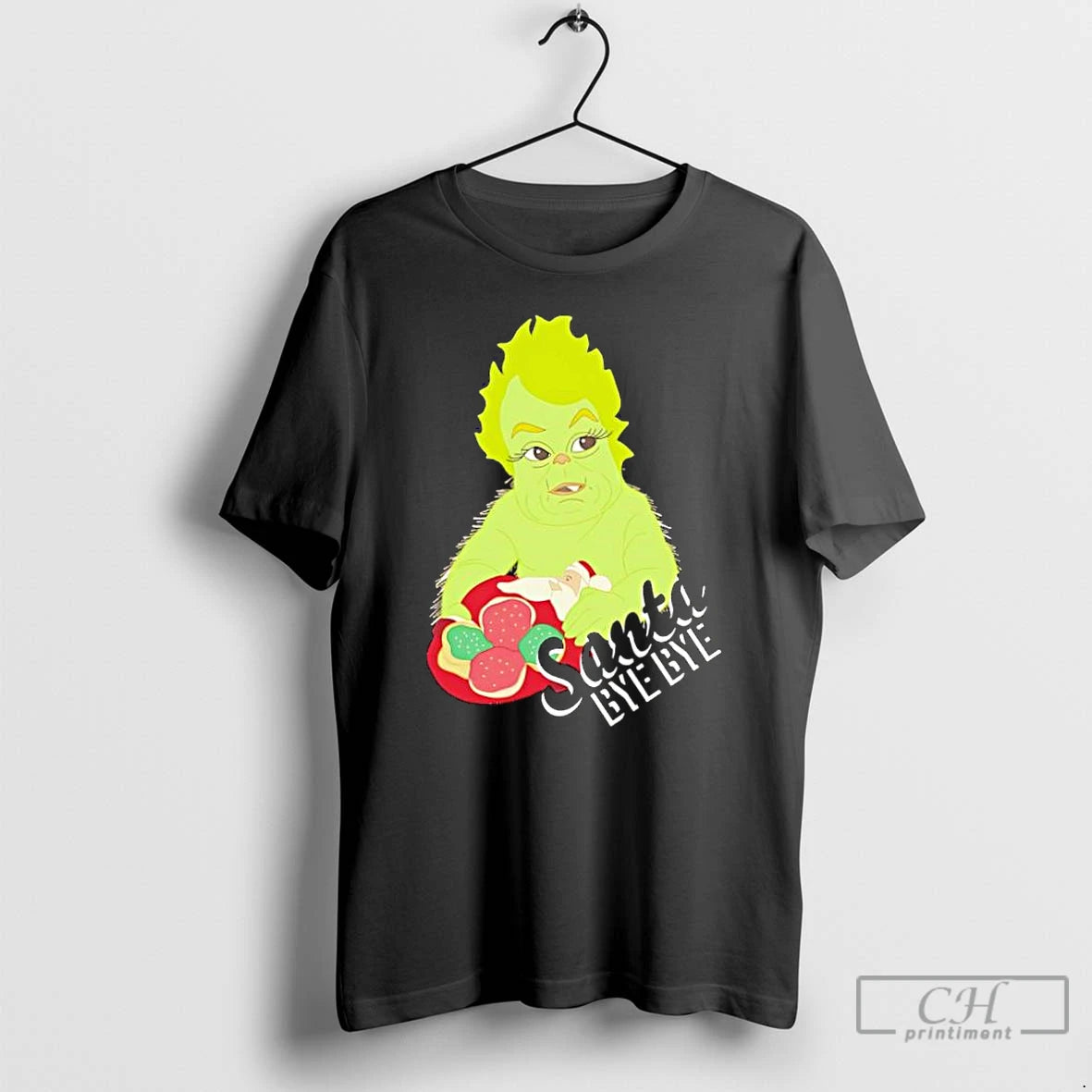 Classic Baby Grinch Santa Bye Bye T-Shirts, Hoodie, Sweatshirt | PopFlextees.com