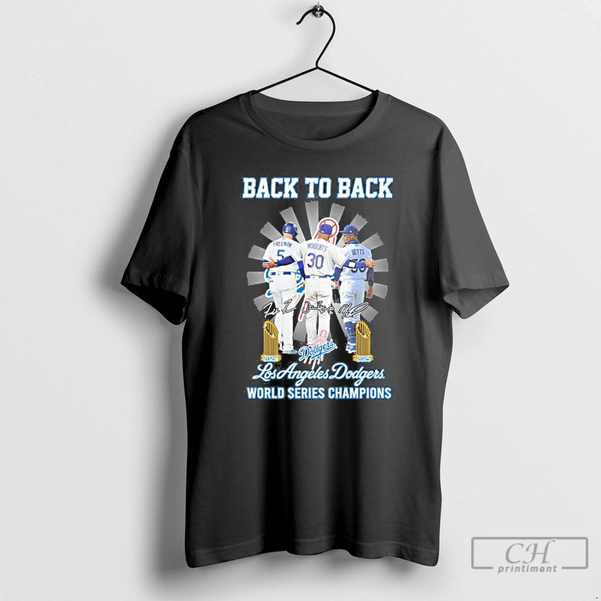 Classic Back To Back Freeman Roberts Betts Los Angeles Dodgers World Series Champions T Shirts Hoodie, Sweatshirt
