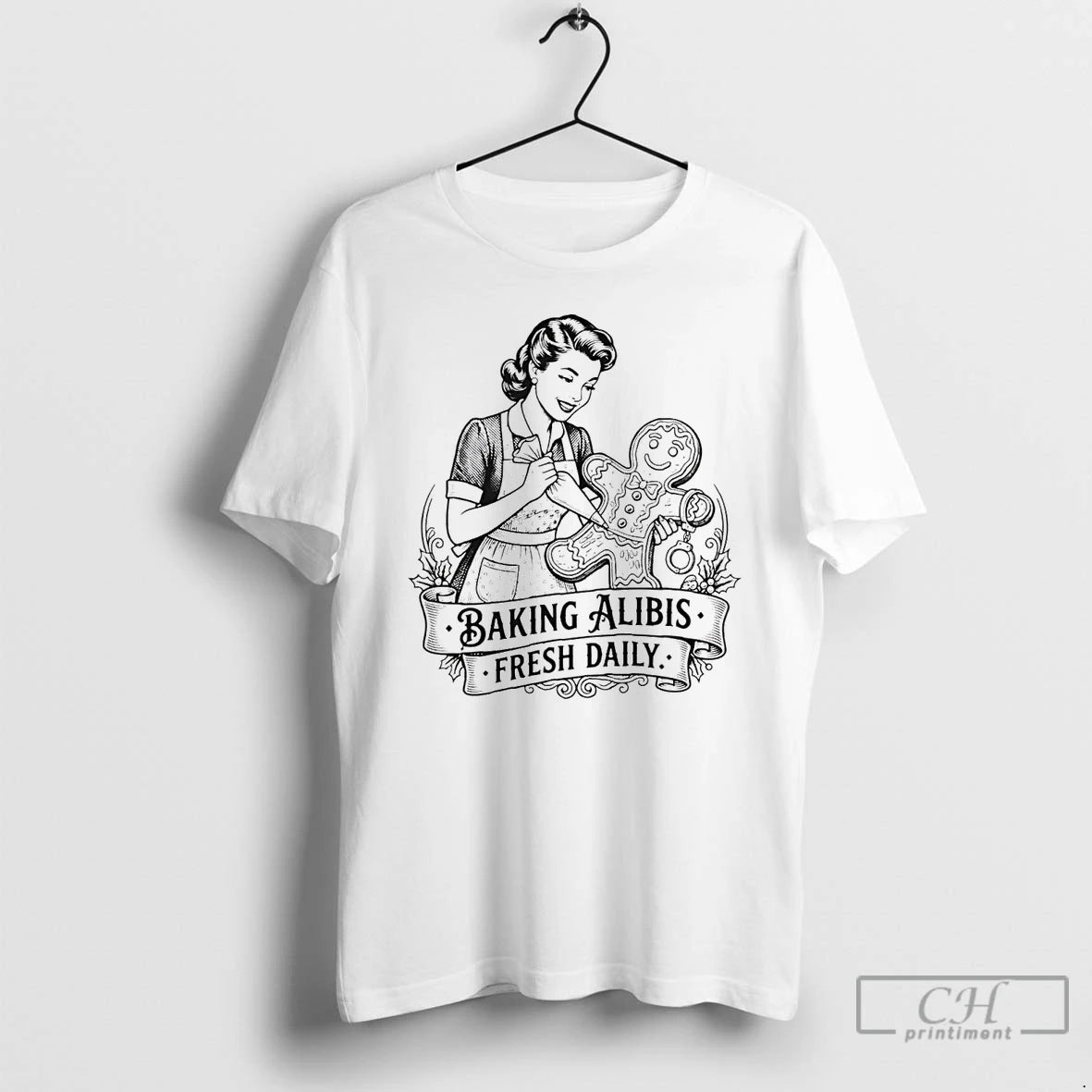 Classic Baking Alibis Gingerbread Fresh Daily Christmas T-Shirts, Hoodie, Sweatshirt | PopFlextees.com