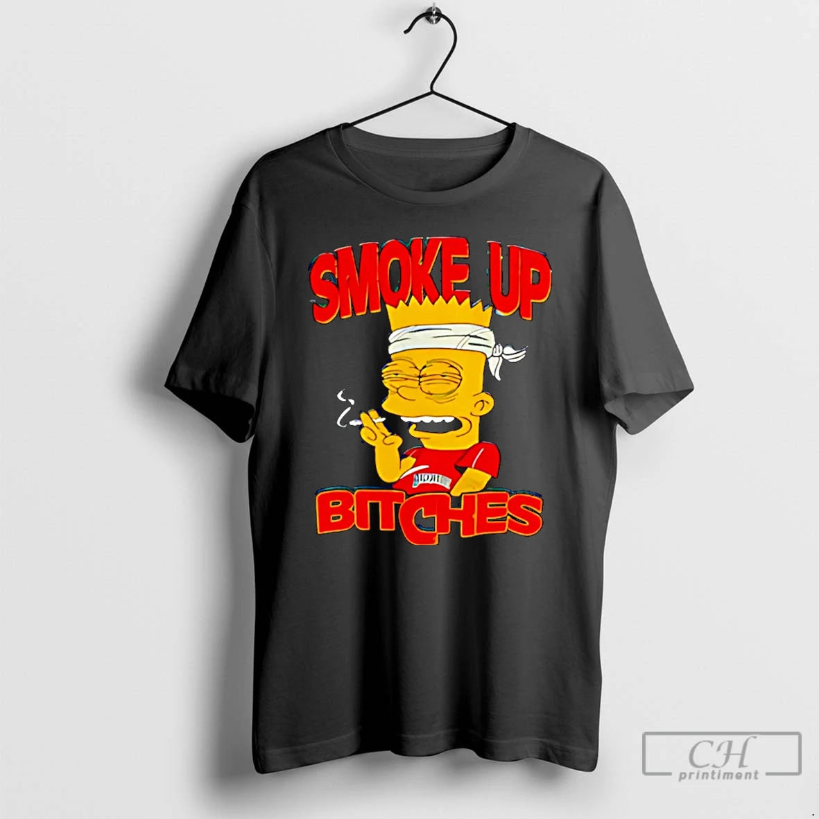 Classic Bart Simpson Bloodshot Smoke Up Bitches Christmas T-Shirts, Hoodie, Sweatshirt | PopFlextees.com
