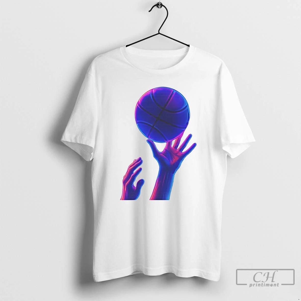 Classic Basketball Hands Neon Vaporwave Graphic T-Shirts, Hoodie, Sweatshirt | PopFlextees.com