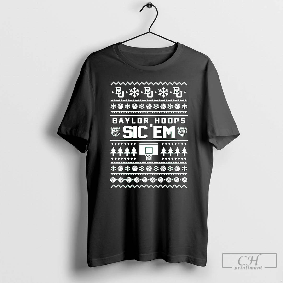 Classic Baylor Bears Hoops Sic Em Ugly Christmas Graphic T-Shirts, Hoodie, Sweatshirt | PopFlextees.com