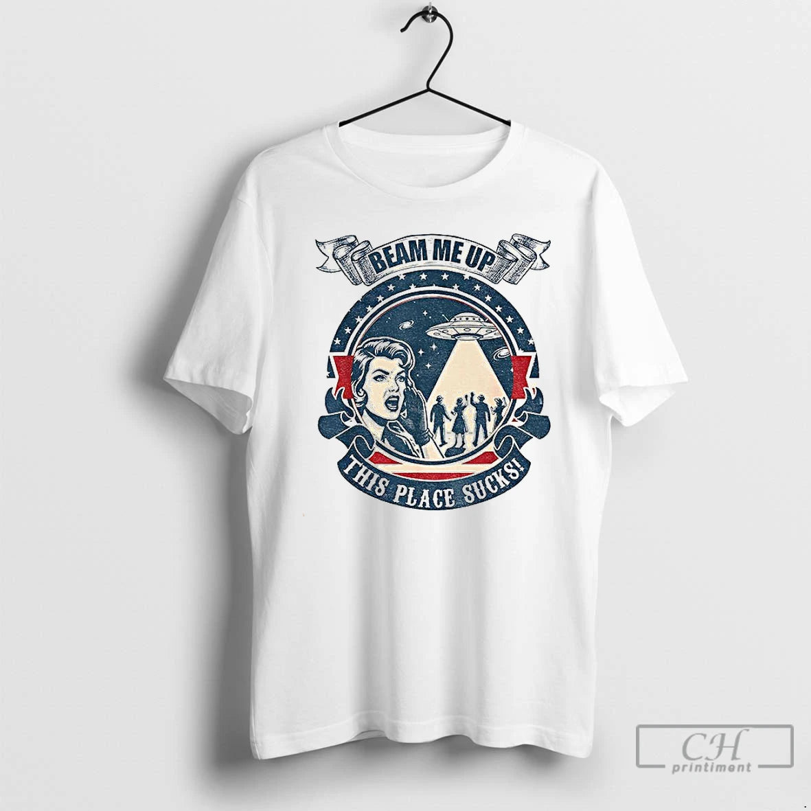 Classic Beam Me Up This Place Sucks Sci Fi Alien T-Shirts, Hoodie, Sweatshirt | PopFlextees.com