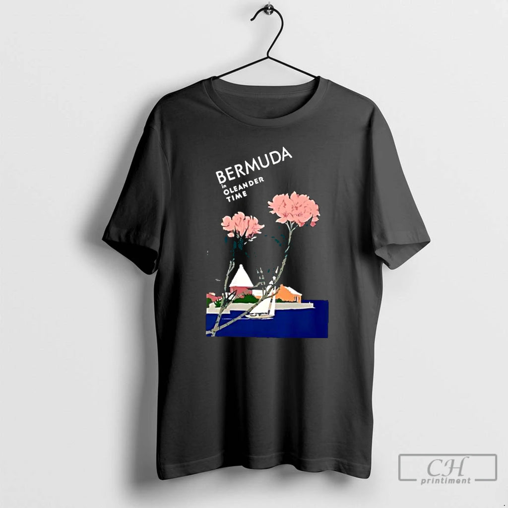 Classic Bermuda Oleander Time Floral T-Shirts, Hoodie, Sweatshirt | PopFlextees.com