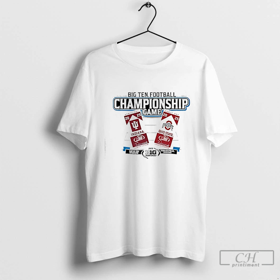 Classic Big Ten 2025 Football Championship Tickets Indiana Vs Ohio State T-Shirts, Hoodie, Sweatshirt
