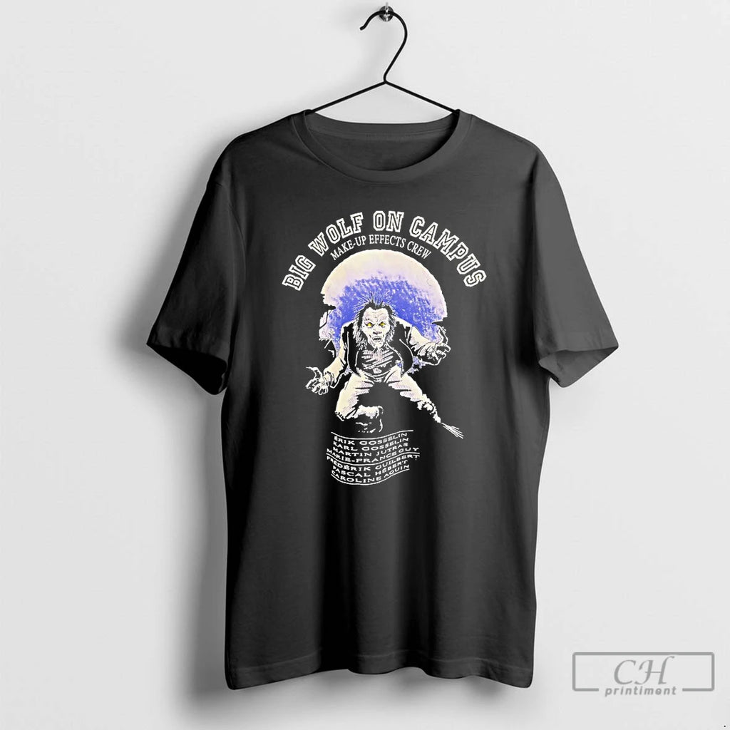 Classic Big Wolf On Campus Make Up Effects Crew T-Shirts, Hoodie, Sweatshirt | PopFlextees.com