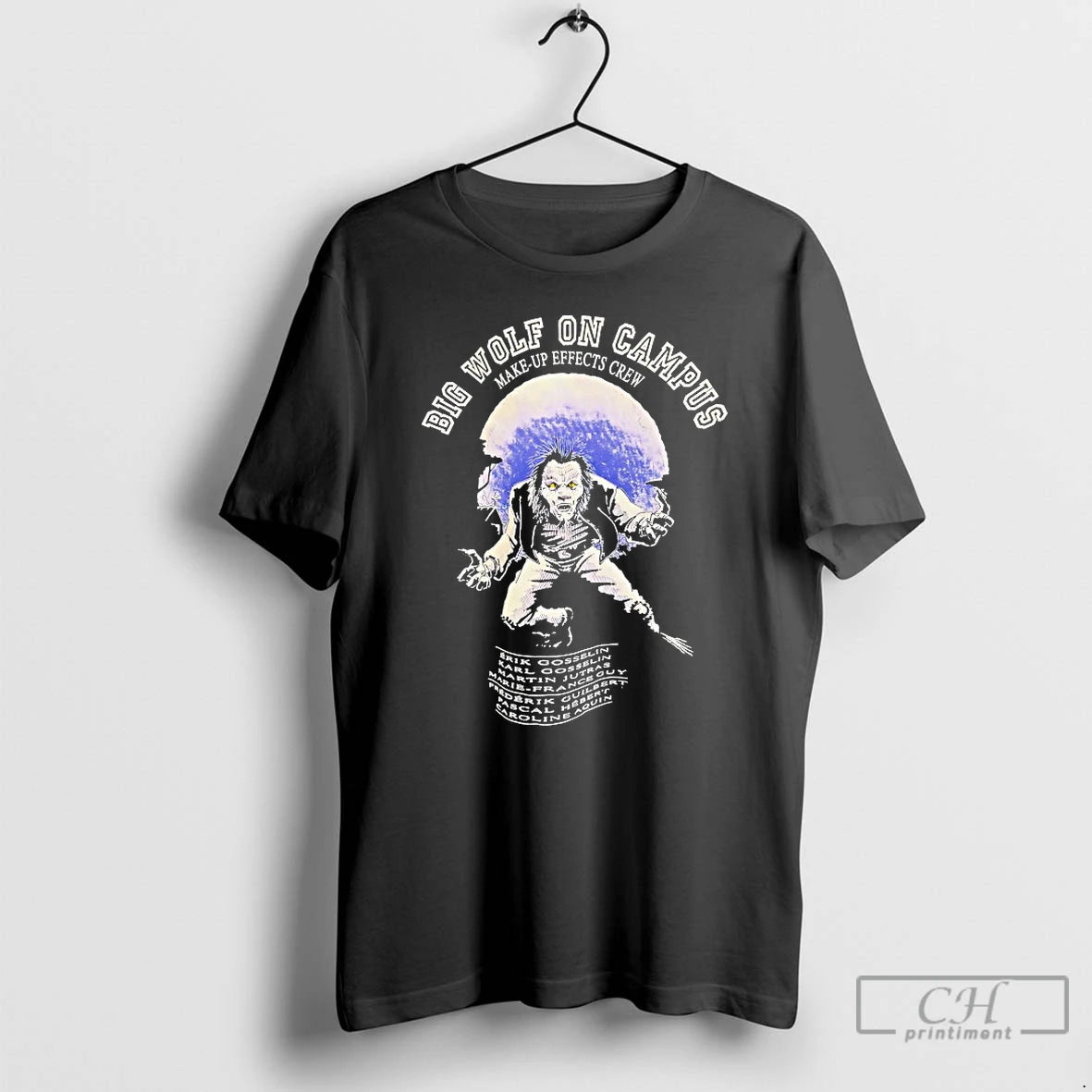 Classic Big Wolf On Campus Make Up Effects Crew T-Shirts, Hoodie, Sweatshirt | PopFlextees.com