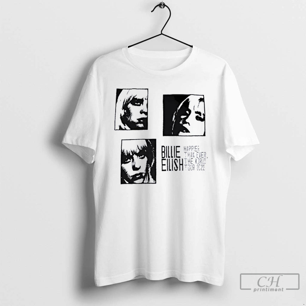 Classic Billie Eilish Happier Than Ever The World Tour 2022 T-Shirts, Hoodie, Sweatshirt | PopFlextees.com