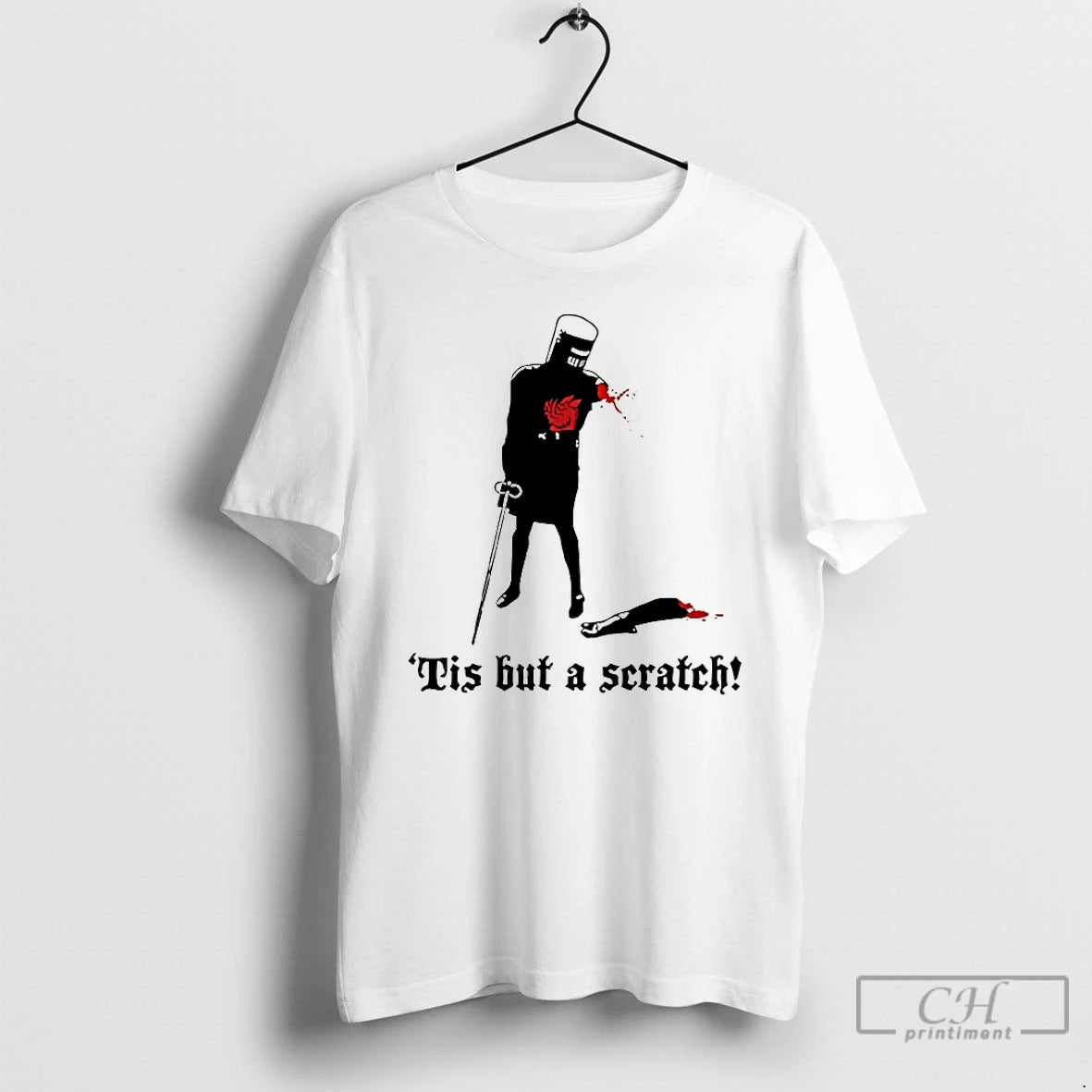 Classic Black Knight Monty Python Tis But A Scratch T-Shirts, Hoodie, Sweatshirt | PopFlextees.com