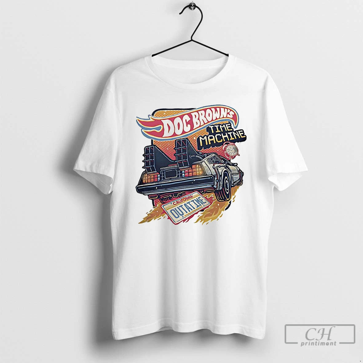 Classic Blazing Time Machine Back Future Doc Browns Retro T-Shirts, Hoodie, Sweatshirt
