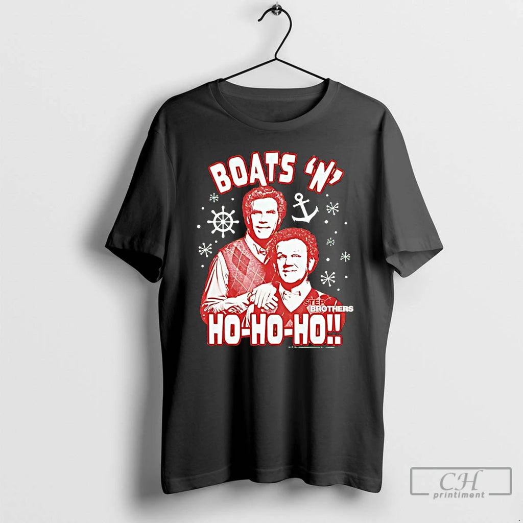 Classic Boats N Ho Ho Ho Step Brothers Christmas T-Shirts, Hoodie, Sweatshirt | PopFlextees.com
