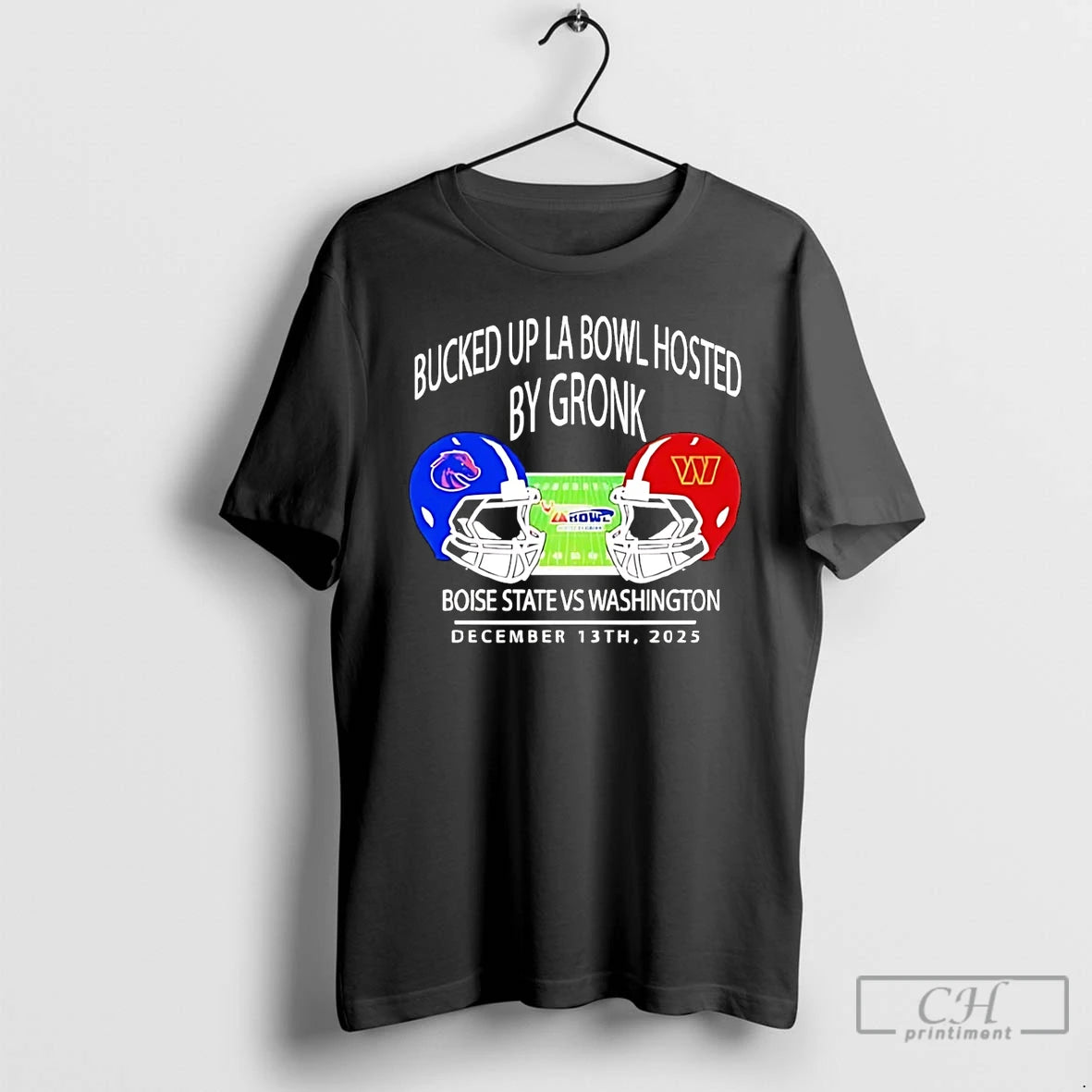 Classic Boise State Broncos Vs Washington Huskies 2025 Bucked Up La Bowl Helmets T-Shirts, Hoodie, Sweatshirt