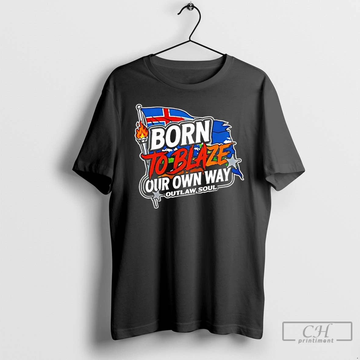 Classic Born To Blaze Our Own Way Outlaw Soul T-Shirts, Hoodie, Sweatshirt | PopFlextees.com