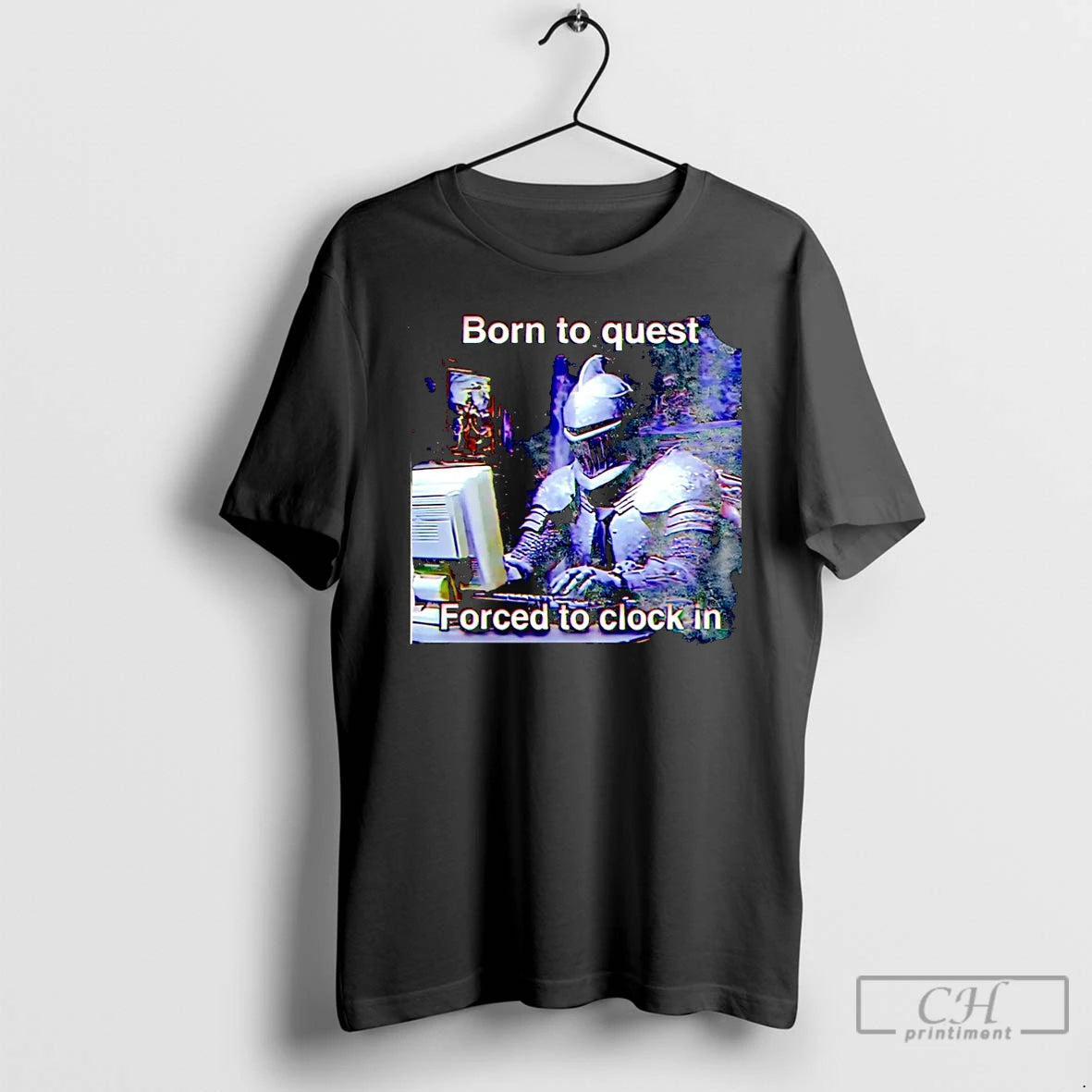 Classic Born To Quest Forced To Clock In Christmas T-Shirts, Hoodie, Sweatshirt | PopFlextees.com