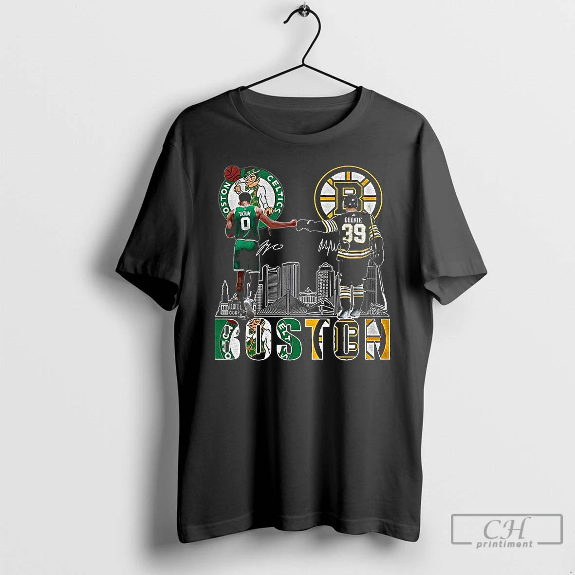 Classic Boston Celtics Jayson Tatum Boston Bruins Morgan Geekie 2025 Signature T-Shirts, Hoodie, Sweatshirt | PopFlextees.com