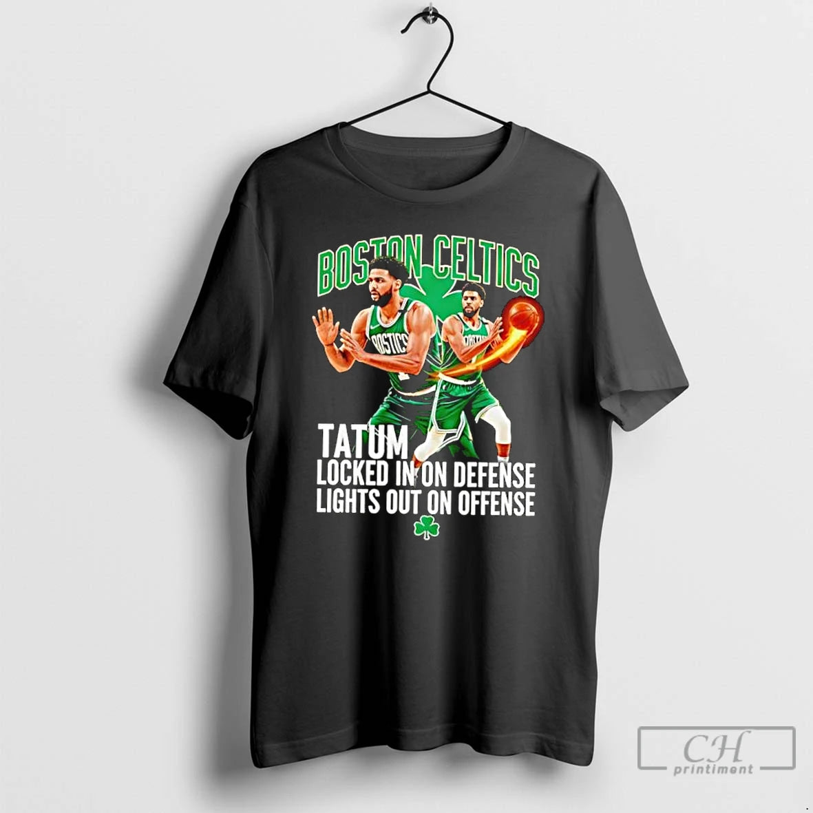 Classic Boston Celtics Tatum Locked In On Defense Lights Out On Offense T Shirts Sweater Hoodie, Sweatshirt | PopFlextees.com
