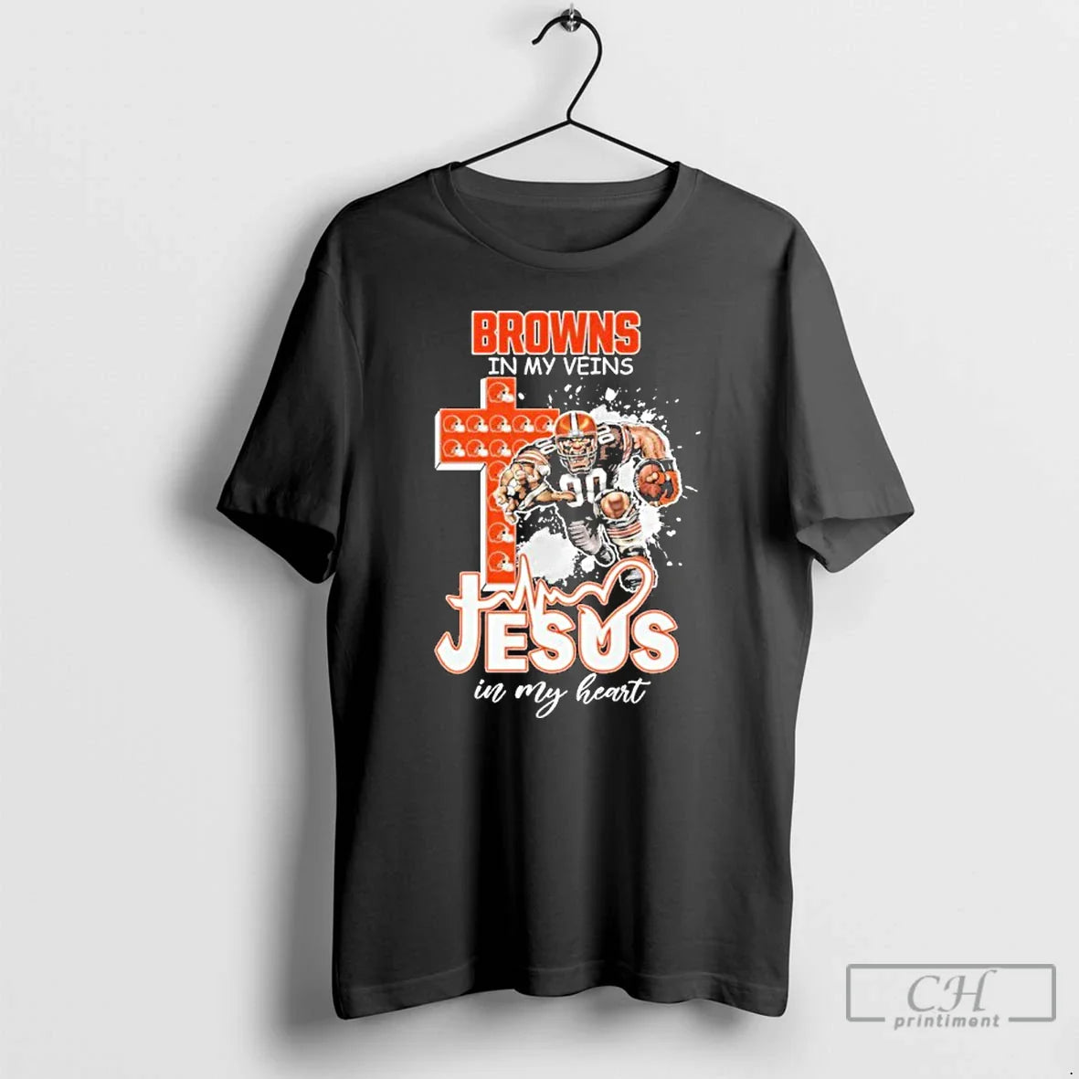 Classic Browns My Veins Jesus Mascot My Heart Mascots T-Shirts, Hoodie, Sweatshirt