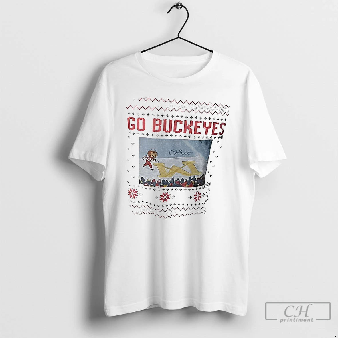 Classic Brutus Buckeye Ohio Snow Brutus Crosses Out Michigan Cartoon T-Shirts, Hoodie, Sweatshirt | PopFlextees.com