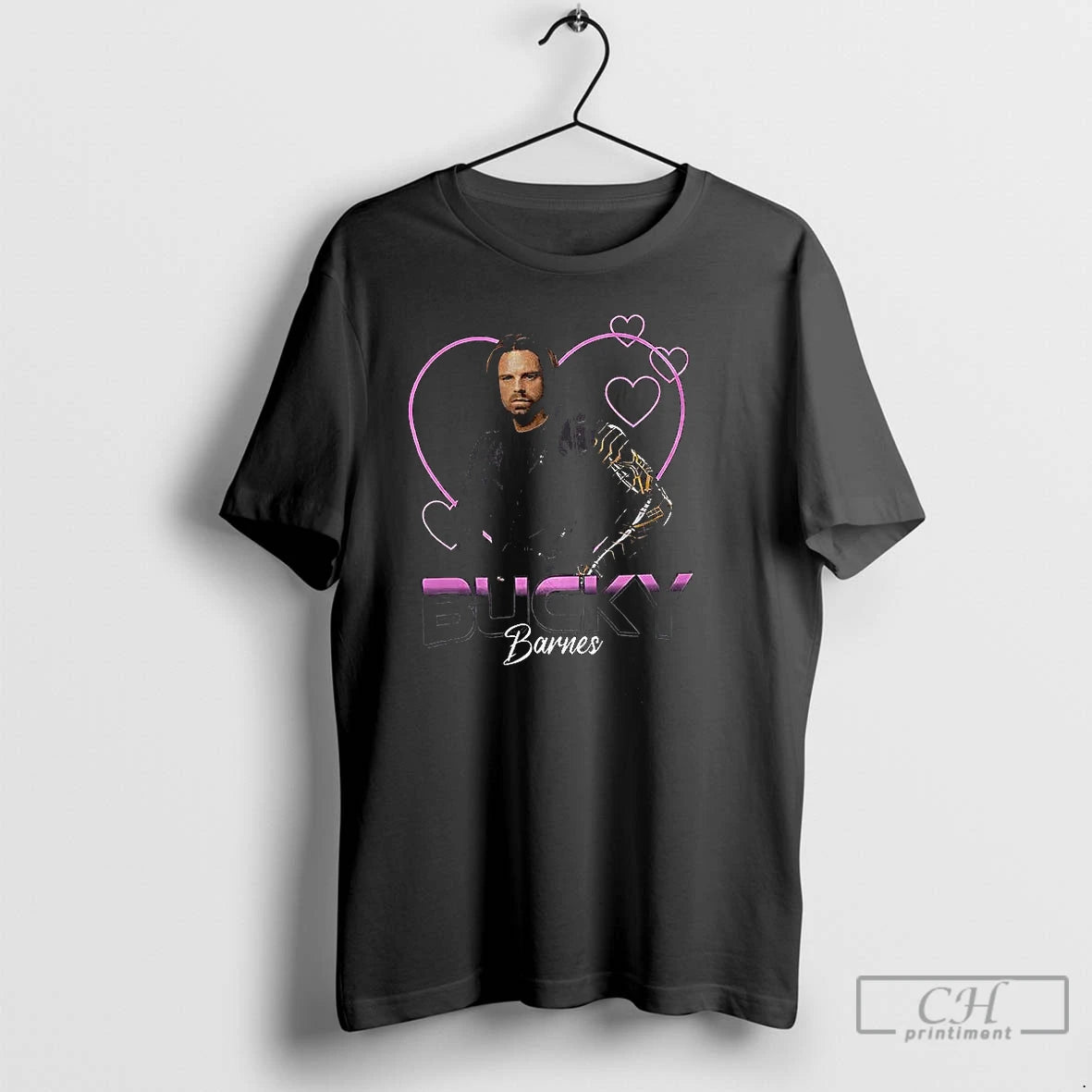 Classic Bucky Barnes Hearts Graphic T-Shirts, Hoodie, Sweatshirt | PopFlextees.com