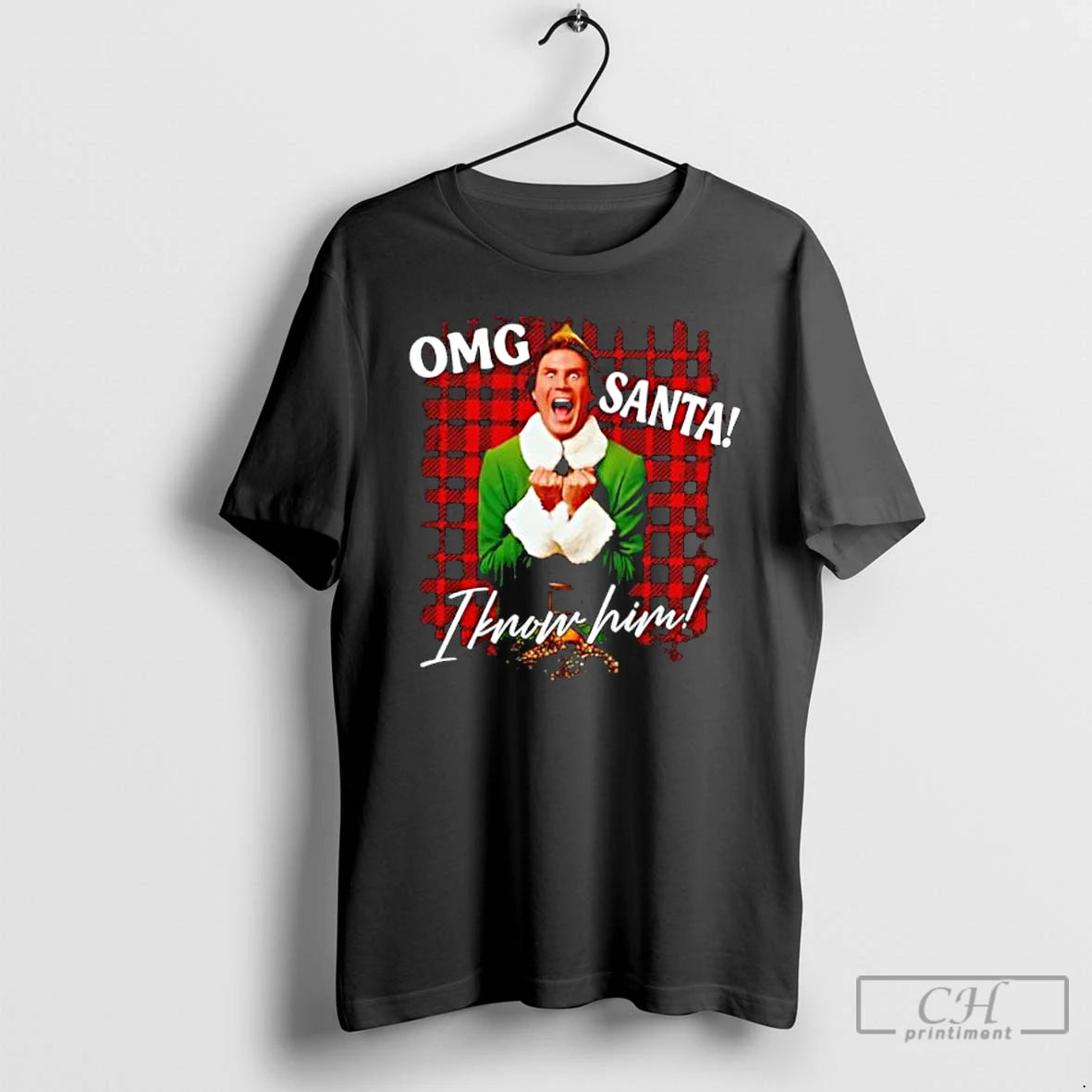 Classic Buddy The Elf Omg Santa I Know Him Stylish T-Shirts, Hoodie, Sweatshirt | PopFlextees.com