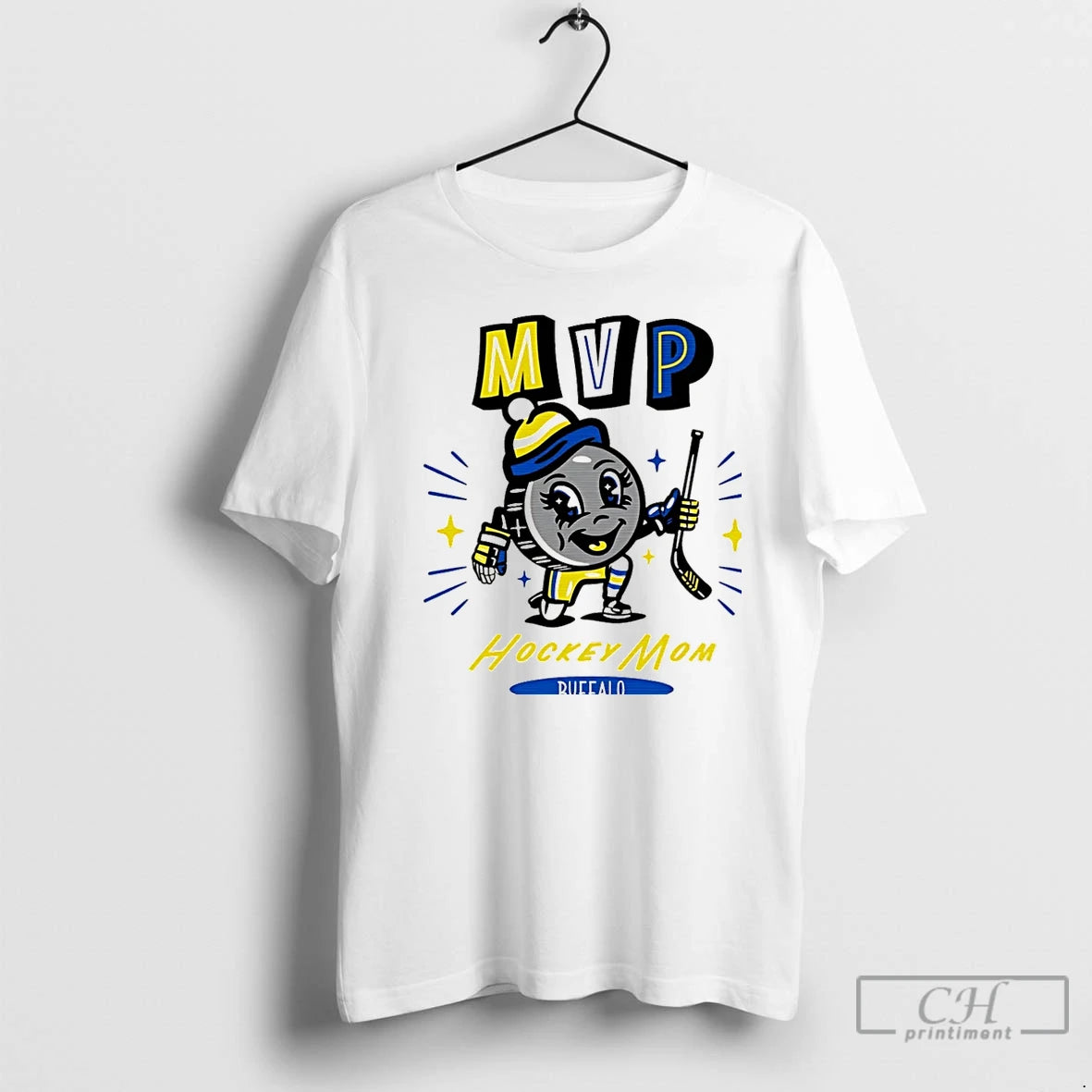 Classic Buffalo Hockey Mom Mvp 2025 Cartoon Christmas T-Shirts, Hoodie, Sweatshirt | PopFlextees.com