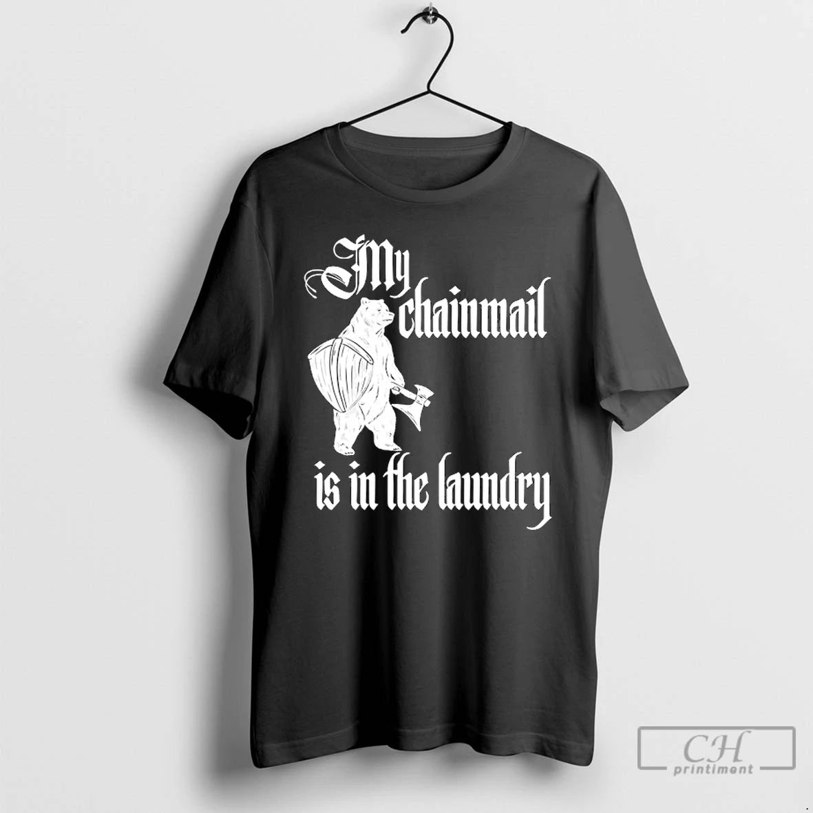 Classic Buhurt Bear Saying My Chainmail Is In The Laundry T-Shirts, Hoodie, Sweatshirt | PopFlextees.com