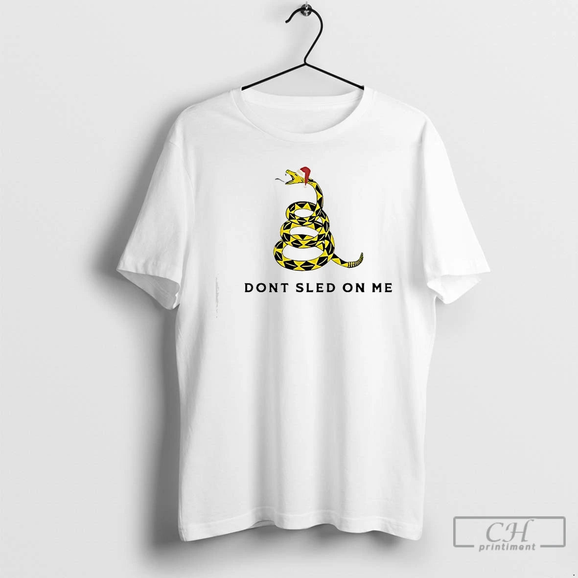 Classic Bungarus Fasciatus Wearing Christmas Hat Dont Sled On Me T-Shirts, Hoodie, Sweatshirt | PopFlextees.com