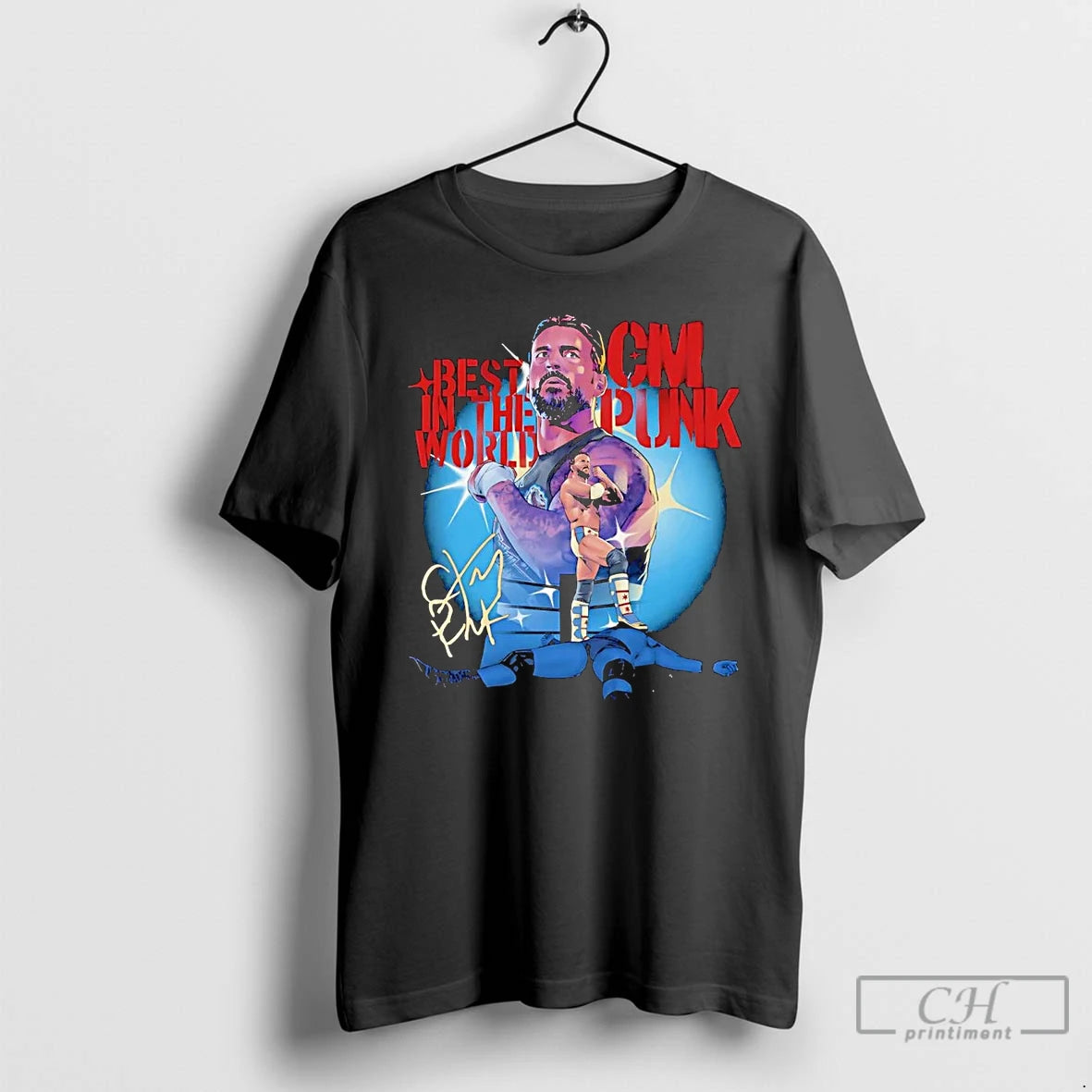 Classic Cm Punk Best In The World Signature T-Shirts, Hoodie, Sweatshirt | PopFlextees.com