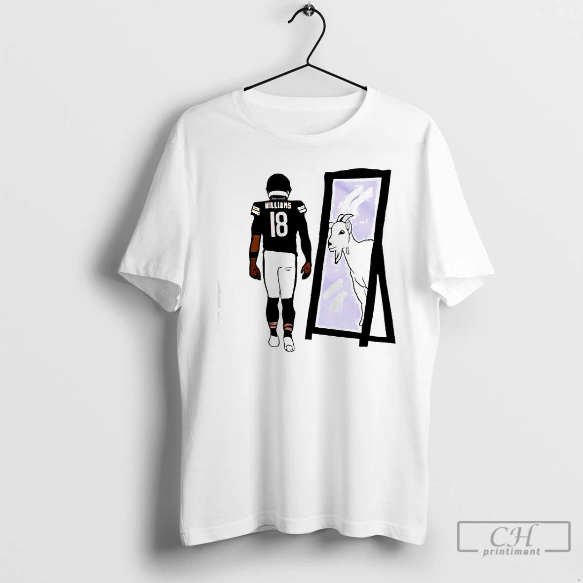 Classic Caleb Williams Mirror Goat Graphic T-Shirts, Hoodie, Sweatshirt | PopFlextees.com