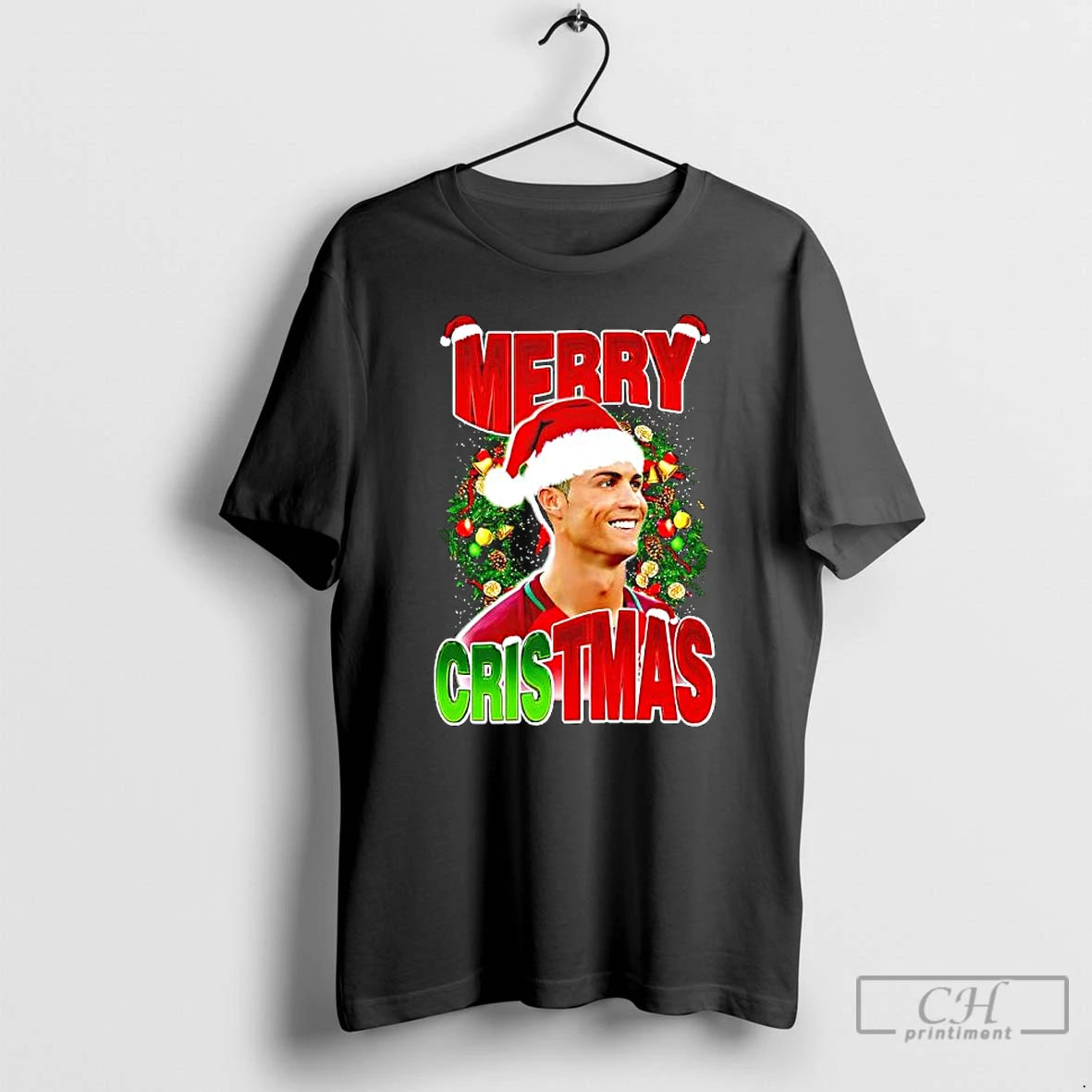 Classic Camiseta De Natal Cristiano Ronaldo Merry Christmas Cristmas T-Shirts, Hoodie, Sweatshirt | PopFlextees.com